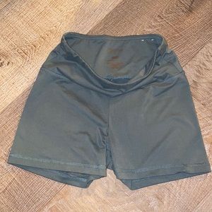 Olive Green balance collection yoga shorts